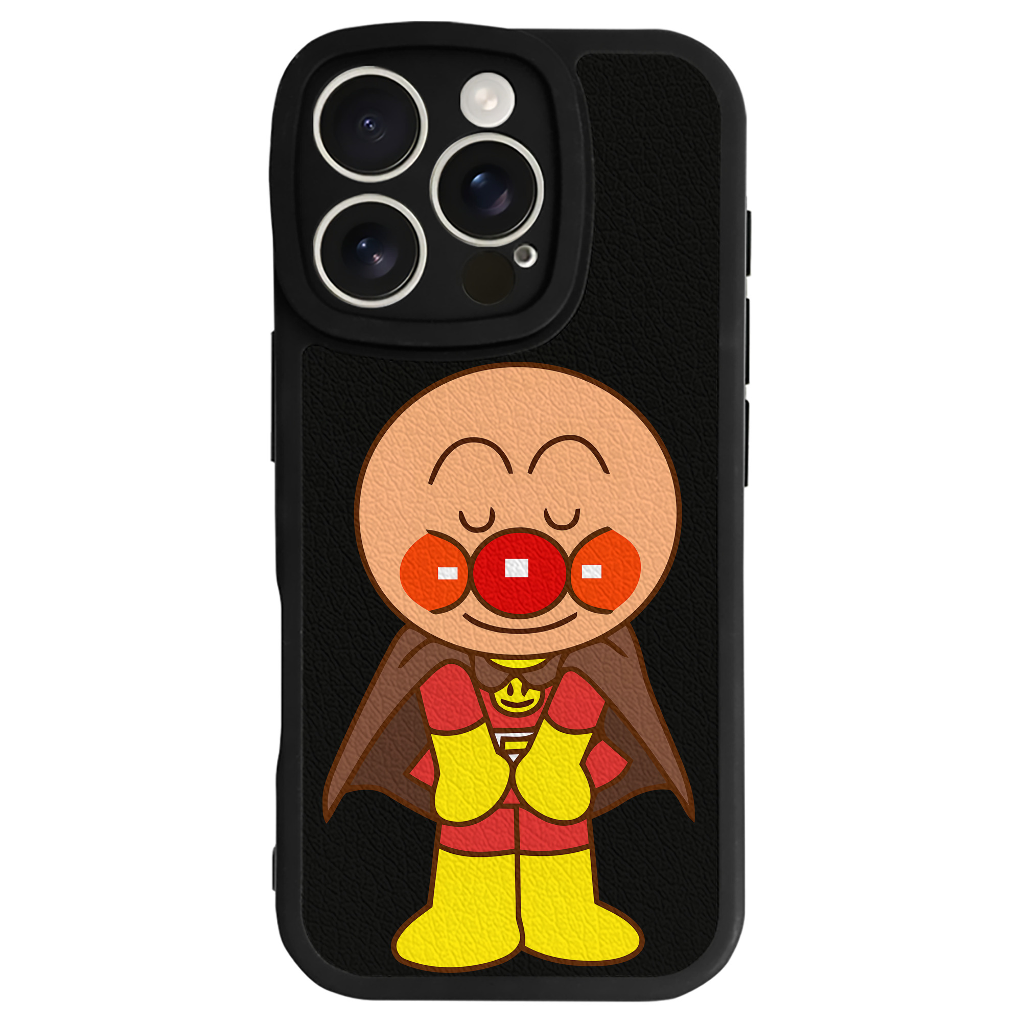 （画像用） アンパンマン Anpanman 【iPhone 16シリーズ対応】シリコンスマホケース（レザー調） 材質：シリコン